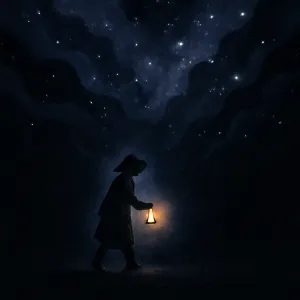 A dream of walking through pitch-black darkness