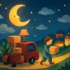 A dream about loading and leaving with one's belongings for a move