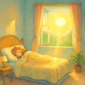 A dream where sunlight shines into the bedroom