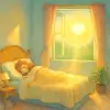 A dream where sunlight shines into the bedroom