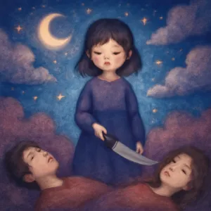 A dream about killing two people with one knife.