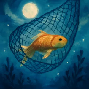 A dream where a fish is caught in a net