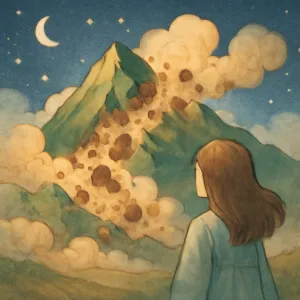 A dream about a mountain collapsing