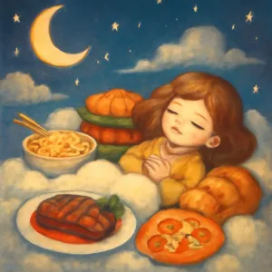 A dream where you feel full after eating food