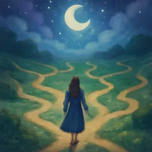 A dream where the road branches into multiple paths while walking along it.