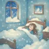 A dream where the room is filled with accumulating snow