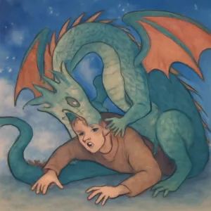 A dream about a dragon biting someone else to death