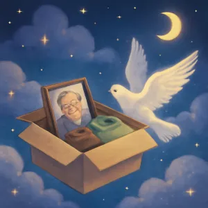 A dream about the belongings of a deceased person being delivered