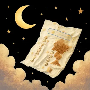 A dream where the answer sheet is crumpled or stained