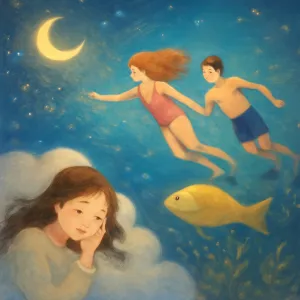 A dream about your romantic partner swimming with someone else.