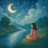 A dream of watching a gently flowing river