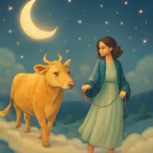 A dream where you bring over a yellowish cow.