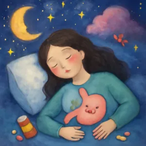 A dream about getting an upset stomach after taking medicine