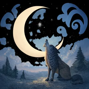A dream where a wolf howls.