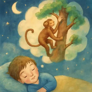 Dreaming of a monkey climbing a tree