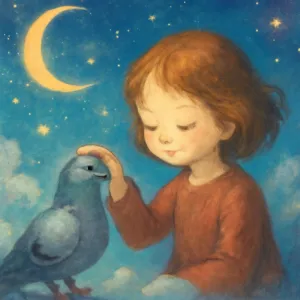 A dream of petting a pigeon