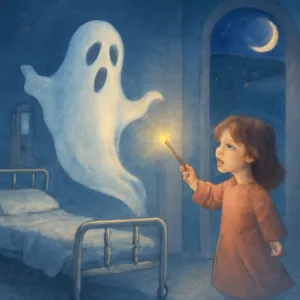 A dream about seeing a ghost at the hospital and driving it away