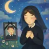 A dream in which a woman who has lost her husband is wearing funeral attire.