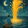 A dream in which oil gushes out abundantly from the deep sea