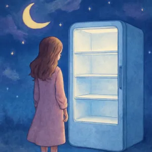 A dream of the refrigerator being completely empty
