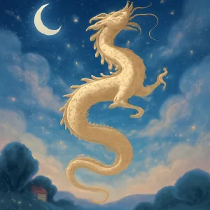 A dream where a dragon ascends into the sky