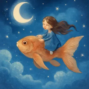A dream where a fish flies in the sky