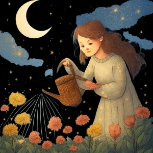 A dream about watering a flower garden