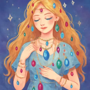 A dream where jewels are hanging all over the body