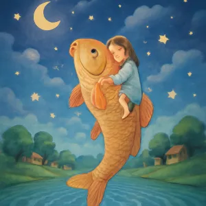 A dream where a common carp was playing peacefully.
