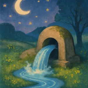 A dream where water gushes out of a tomb
