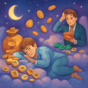 Dreaming of winning or losing money through a game