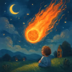 A dream about a ball of fire falling from the sky