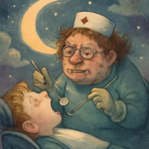 A dream about a dentist who is an unattractive nurse treating your teeth.