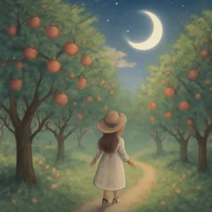 A dream about walking through an orchard.