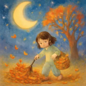 A dream about gathering fallen leaves