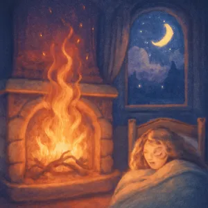 A dream about a fireplace burning well.