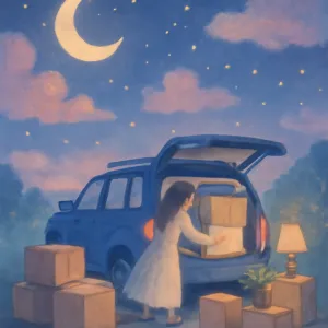 A dream about loading moving belongings into a car