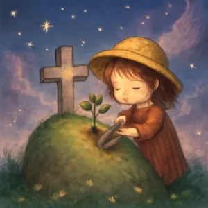 Dreaming of cultivating crops or planting at a grave or tomb