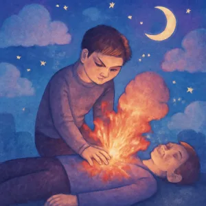 A dream about exploding the other's stomach to kill them