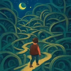 A dream of traveling a very complicated and intricate path