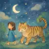 A dream where a tiger follows you around like a dog