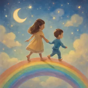 A dream about walking over a rainbow with siblings
