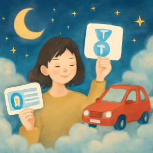 A dream about obtaining a driver's license or a specialized license