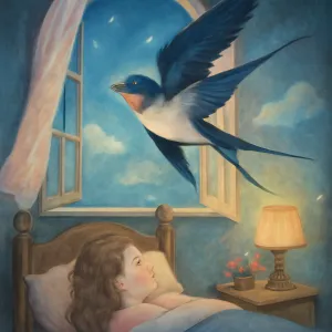 A dream about a swallow flying into the house