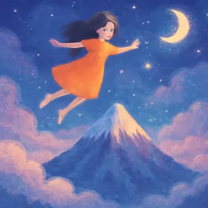 A dream where you fly up to the mountain peak