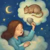 Dreaming of hitting a mouse with a stone and killing it
