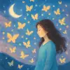 A dream where butterflies dance in a swarm