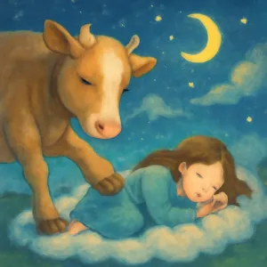 A dream about being stepped on or trodden on by a cow's hoof