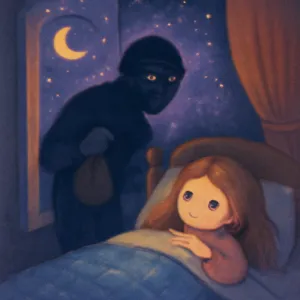 A dream where a burglar broke in, but I was too scared to move.