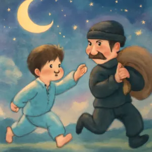 A dream where I was being chased by a thief, but I ended up the one chasing him.